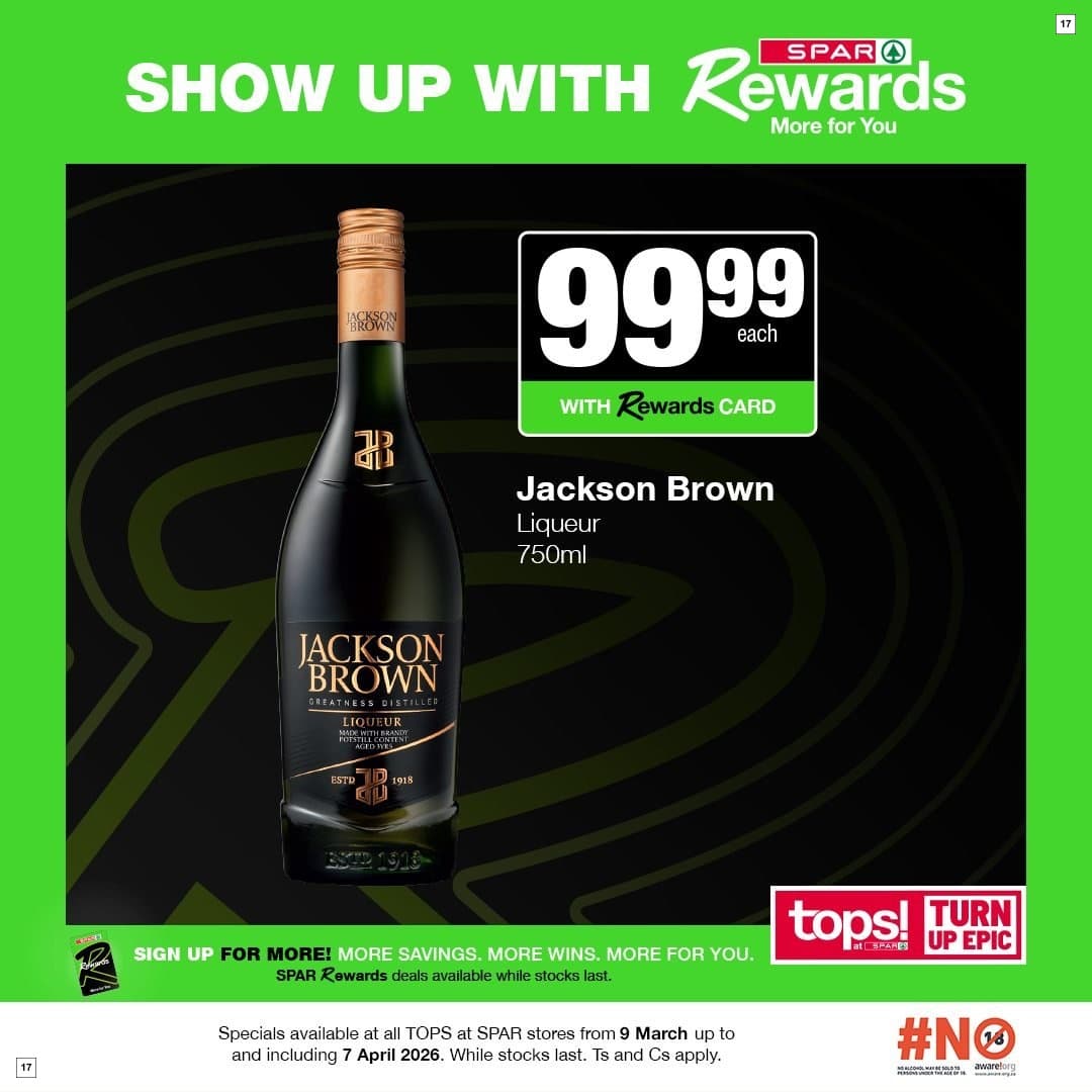 Tops At Spar Specials 09 Mar - 07 Apr - Page 17